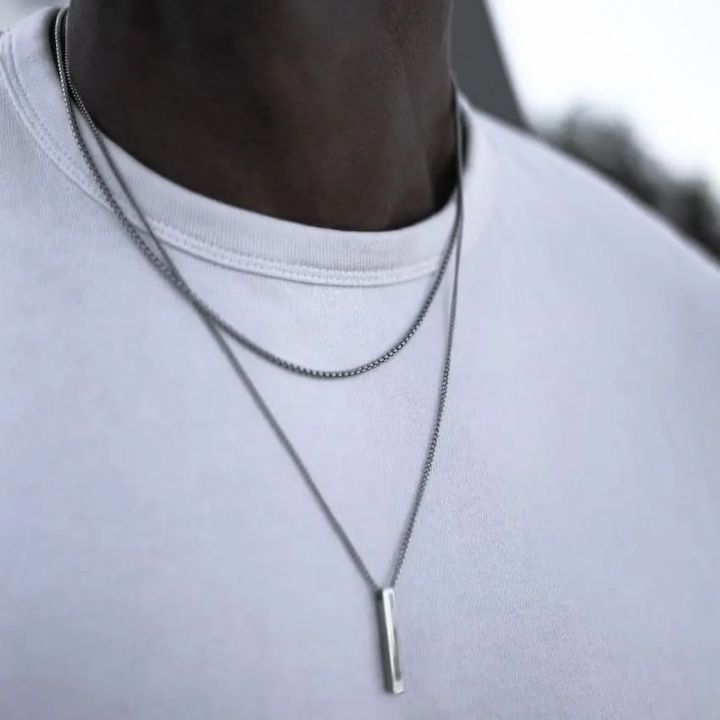 Vnox%203D%20Vertical%20Bar%20Necklaces%20for%20Men,%20Layering%20Stainless%20Steel%20Geometric%20Pendant,%20Layered%20Wheat%20Rope%20Cuban%20Chain,%20Boy%20Collar%20-%20Image%203