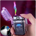 Waterproof Lighter Arc USB Lighter COB Light Lamp Transparent Pulse Rechargeable Lighter. 