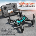 Drone 4k Profesional HD Camera Obstacle Avoidance Aerial Photography Brushless Motor Foldable Quadcopter(Three 6K Camera) MB. 