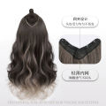 Highlight Dyeing Wig Set Paris Painting Dyed Green Wood Gray Long Hair Internet Celebrity Natural One-Piece Curly Hair Piece Hair Increase Volume Fluffy.