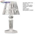 Cordless Table Lamp Sparkling Crystal Led Desk Lamp Energy-saving Portable Bedside Light with 3 Colors for Parties Decor Battery Powered less Than Night Light.
