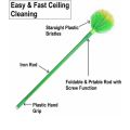 Ceiling Jaala Cobweb Cleaning Broom with Extendable Rod, Long Reach Cobweb Duster, Exclusive Cleaning Long Handled Jaala Brush, Extending Handle - Long Stick Dust Mop, Home Cleaning Plastic Broom (Length Extendable About 5.5-6 Feet ). 