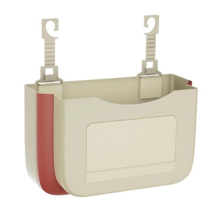 Car Seat Back Storage Box ABS Waterproof Rear Mounted Trash Can Car Seat Back Organizer Box Multi Function Storage Bags