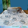 Crystal Clear Glass Ice Cream/Dessert Bowl Set (6 Pieces) OLiLA N008. 