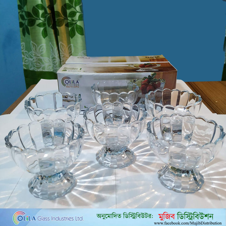 Crystal%20Clear%20Glass%20Ice%20Cream/Dessert%20Bowl%20Set%20(6%20Pieces)%20OLiLA%20N008%20-%20Image%203
