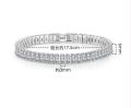 4mm Moissanite Tennis Bracelets for Women 100% 925 Sterling Silver Gemstone Bangle Wedding Sparkles Lab Diamond Bracelet. 