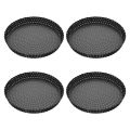 4 Pack 5 Inch Round Perforated Pizza Baking Tray with Holes for Cakes. 