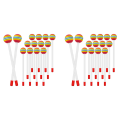 NCANRUI 28 Pcs Lollipop Drum Mallet Sticks Round Rainbow Hammer Percussion Sticks Plastic Drumsticks for Kids Child Mallet. 
