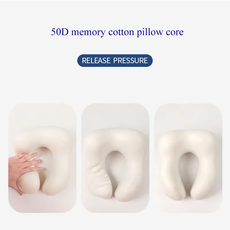 U-Shaped Memory Foam Travel Neck Pillow Soft Massage Neck Sleeping