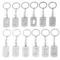 Stainless Steel A-Z Letters Key Chain 26 Letters KeyChain Men Women Keyring Gift MJD.