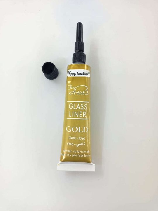 Keep%20Smiling%20Glass%20Liner%20Color%20Gold%20for%20Decorative%20Glass%20Painting%20and%20Creative%20Art%20Use%20-%20Image%202