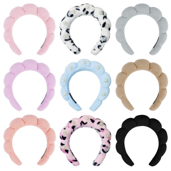 Popular】 Cloud Sponge Headband Washing Puffy Retro Hair Styling