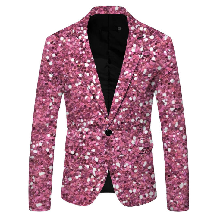 Chaqueta de lentejuelas estampadas para hombre, traje con diseño de Dj, Club, escenario, cantante, ropa para Club nocturno, boda, fiesta, 2024