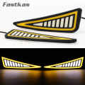 Body Indicator With DRL Universale Triangle Flush Mount LED Turn Signals Blinker. 
