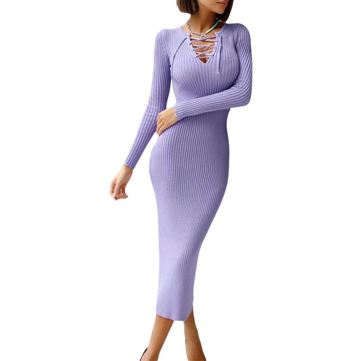 bodycon dress vs sundress Cozy Knitted Dress Flattering Bodycon Turtleneck – 98degreenorth main image 0