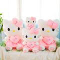 55cm Sanrio Anime Kawaii Hello Kitty Plush Toy Pink Bowknot Dress Peluche Doll Cute Decorate Pillow Children Birthday Xmas Gifts. 