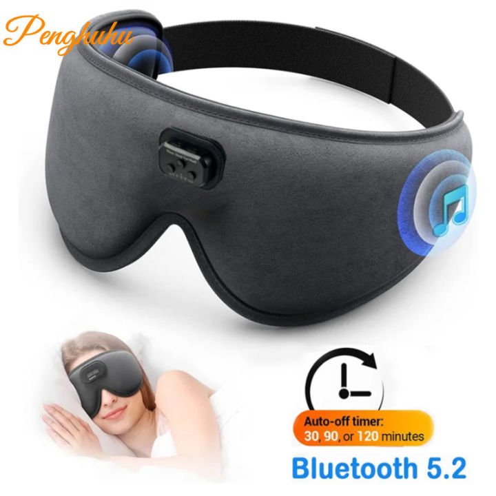 ph Sleep Mask Block Out Light Eye Mask Headphones With White Noise 3D Contoured Night Blindfold For Back Side Sleeper