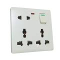 8 Pin Multi Gang Socket Double 3 Pin- 1Piece 2 Pin Multi Function Universal Wall Switch Socket. 