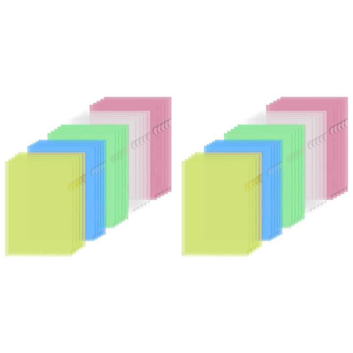 50Pcs Plastic Folders A4 Sleeves Wallets for Protection Files with Top & Side Open Sleeves for A4 Paper Work Office
