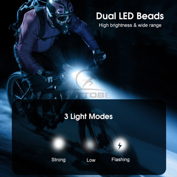 【Xiaofeng】Outtobe Bicycle Lamp Cycling Headlight Horn 2-In-1 Solar Headlight With Speaker Cycling Equipment Flashlight Warning Bike Light Waterproof Bicycle Headlights For Night