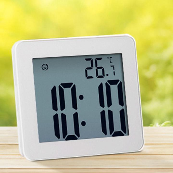 LKPCIGCXM Digital Bathroom Clocks Simple LCD Electronic Alarm Clock Waterproof Shower Watches Temperature Clocks Hanging Timer