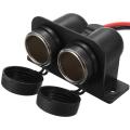 (New)Car Motorcycle ABS Dual Port Cigar Socket Adaptor. 
