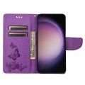 （COD)For Samsung Galaxy S23 5G Butterfly Embossed Horizontal Flip Leather Phone Case. 