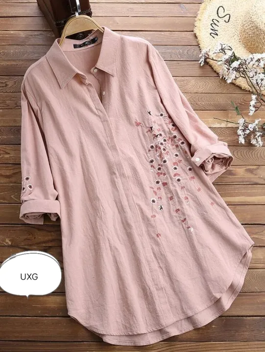 Latest%20New%20Shirt%20Design%20Top%20With%20Skin%20Print%20Floral%20Design%20for%20girls%20-%20Image%202