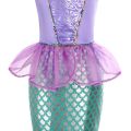 Mermaid Dress Year Birthday Party Dress Girls Corner Costume Children Purple Disney Little Mermaid Ariel Princess Color Cosplay Children's Gala. 