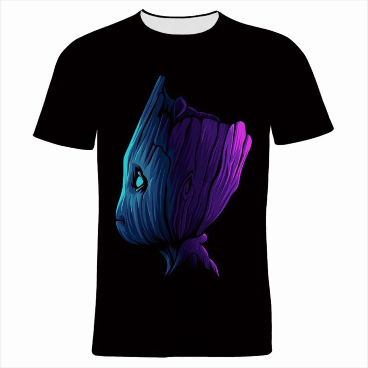 Marvel%20Cartoon%20Anime%20Groot%20Boy%20Girl%20T-shirts%20Summer%203D%20Print%20Fashion%20Women%20Tee%20Tops%20Streetwear%20Men's%20Oversized%20T%20Shirts%20-%20Image%204
