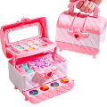 GC Kids Makeup Kit Girl Pretend Play Toy Princess Makeup Set Beauty Cosmetic Bag Kidcraft Playset Cosmetics Toys Early Learning Educational Toys For Girl Gift. 