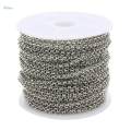 2 Roll O Shape Jewelry Making Chain 20 Yard Necklace Bracelet Extender Chain 2mm.
