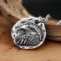 New Vintage Domineering Eagle Head Pendant Necklaces 316L Stainless Steel American Animal Necklace For Man Punk Biker Jewelry.