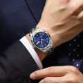 POEDAGAR Brand Fashion Mens Watch Luxury Top Business Stainless Steel Waterproof Wristwatches Male Sport Luminous Date Man Clock.