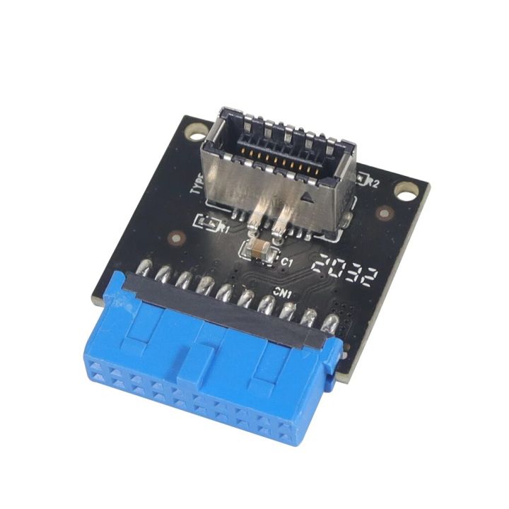USB%203.0%20Internal%20Header%20to%20USB%203.1/3.2%20Type%20C%20Front%20Type%20E%20Adapter%2020%20Pin%20to%2019%20Pin%20Converter%20for%20PC%20Motherboard%20Connector%20Riser%20-%20Image%204