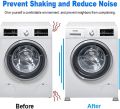 Anti-Vibration Pads Non-Slip Rubber, 4 Pieces Washing Machine Foot Pads Anti-Vibration Pad, Washing Machine Feet, Universal for Washer and Dryer.