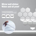 Mirror Wall Stickers Decoration 3D Self Adhesive Waterproof Stickers DIY Privacy Window Films Bedroom Decor. 