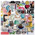 58pcs Math Study Love Stickers Pack Scrapbooking Aesthetic Stationery Bike Bottle Decals Phone Cases Planner Kids Stickers. 