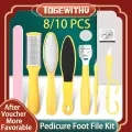 8PCS / 10PCS Professional Pedicure Tools Set, Foot files Callus Remover for Feet Foot Care Kit with Nail File Pedicure kit for Cracked Heels and Dead Skin Callus Shaver. 