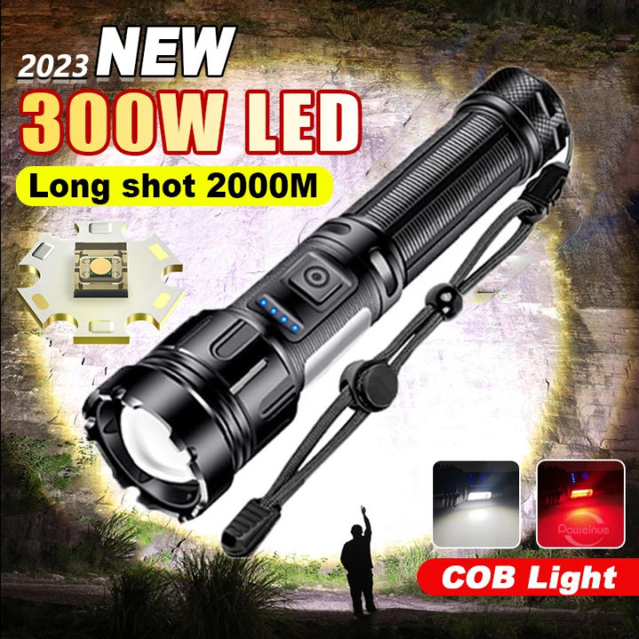 2000000LM%20XHP200%20Bright%20LED%20Flashlight%20with%20COB%20Work%20Light%205000mAH%20Type-C%20Usb%20Rejected%20Tactical%20Flashlight%20XHP50%20Zoom%20Torch%20-%20Image%202