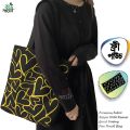 Trendy Top Handle Love Design White Color Tote Canvas Bag Shopping Bag / College / University Bag, Tote Bag, Canvas Bag with Zipper and Free Pouch, pencil bag, cosmetic bag.