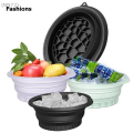 Fashions 1 Pcs Foldable Face Ice Bath Bowl Facials Plunge Wash Basin Silicone Portable Travel Home Skincare Ice Facials Bath.