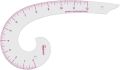 Plastic Comma Shape French Curve Ruler for Pattern Making, Sandwich Line Scale, Vary Form Curve Ruler for Sewing, Clear Muti Function Sewing Ruler for Fashion Design.