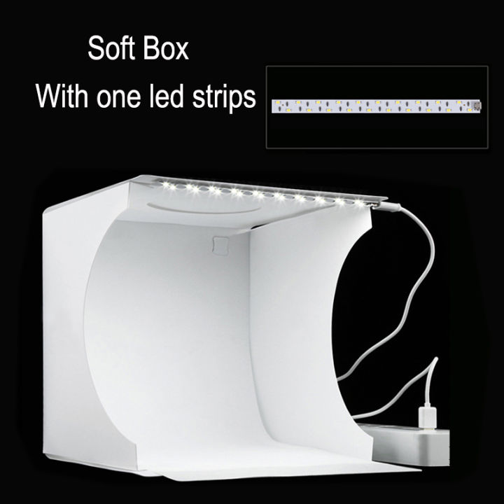 【YIYANGMAOYI111】Mini Photobox Studio LED Panel Photo Light White Soft Ring Light Folding Portable Lightbox Shooting Tent Photography