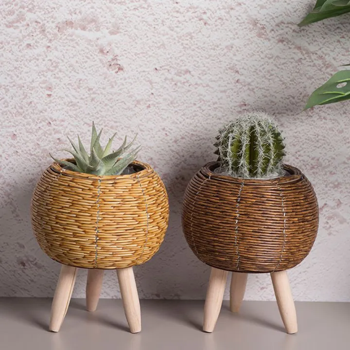 Imitation%20Rattan%20Woven%20Flower%20Shelf%20Planters%20Storage%20Basket%20With%20Wooden%20Legs%20Podazz%20-%20Image%204