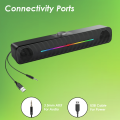 RGB Soundbar Speaker Leerfei E1407 RGB Gaming Speaker Wired Computer Sound Box Gaming PC Desktop Laptop USB Speaker For PC With RGB Lighting. 