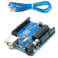 Economic Arduino Uno R3 with Programming Cable : Your Affordable Gateway to the Arduino Ecosystem. 
