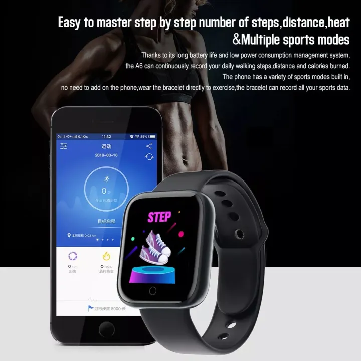 Timack%C2%AE%20D20%20Bluetooth%20Smart%20Watch%20For%20Men%20Waterproof%20Sport%20Fitness%20Tracker%20Smart%20Bracelet%20Blood%20Pressure%20Heart%20Rate%20Monitor%20Y68%20Smartwatch%20for%20Womens%20-%20Image%204