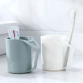 Oblique Couple Mouthwash Cup Toothbrush Brushing Cup Creative Anti-scale Cup Couple Oral Hygiene Cup Innovative Dental Cup. 