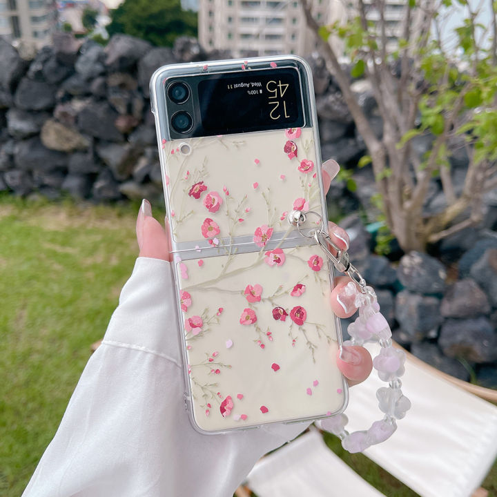 For%20Samsung%20Galaxy%20Z%20Flip%206%205%204%203%20Case%20Floral%20Transparent%20Folding%20with%20Bracelet%20For%20Samsung%20Z%20Flip%203%205G%20ZFlip4%20Hard%20Back%20cover%20-%20Image%203